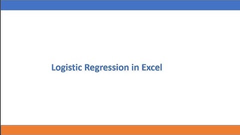 Logistic Regression in Excel
