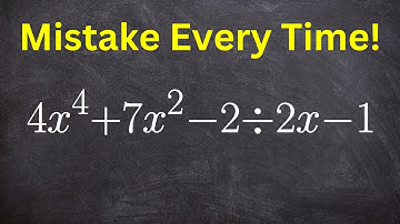 MISTAKES with Synthetic Division