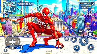 Red Spiderman Rope Hero Fighting City Gangster - Android Gameplay screenshot 5
