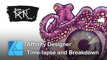 Affinity Designer - Time-lapse & breakdown (Octopus Eye)