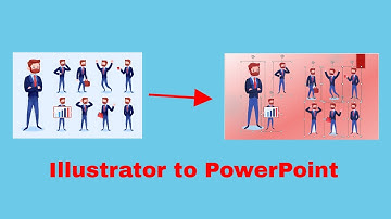 Group and Ungroup illustrator image in powerpoint || Vector image