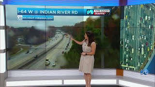 Fatal tractor-trailer crash closes westbound lanes of I-64 in Virginia Beach
