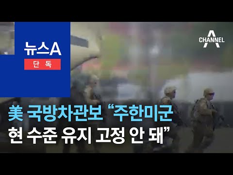 [단독]美 국방차관보 대행 “주한미군 현 수준 유지 고정 안 돼” | 뉴스A