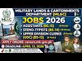 Military Lands and Cantonments Jobs 2026 | MLC Careers Pakistan | Assistant Director General Jobs