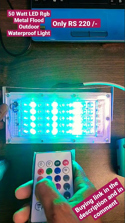50 Watt Rgb LED Slim Ip65 Metal Led Flood Outdoor Waterproof Light | 50 watt RGB light with remote 