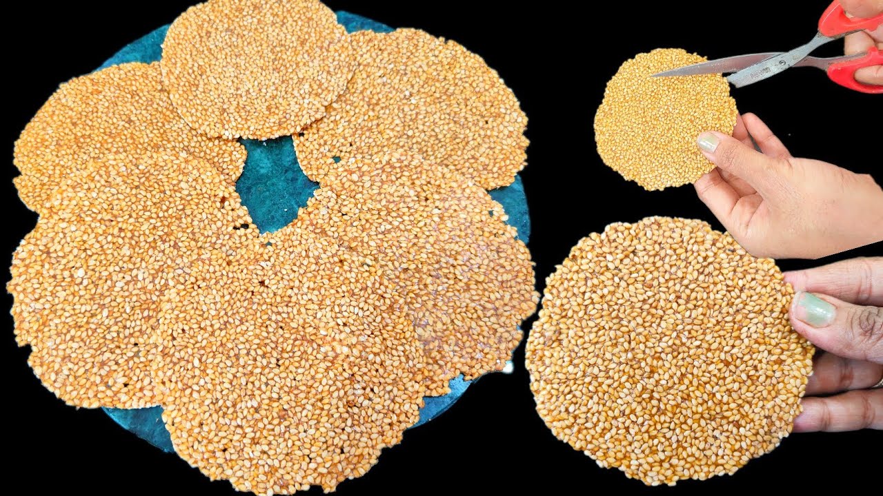 बाजार से भी बढीया Crispy n कुरकुरे तिल के पापड 