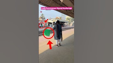 Lady Pointsman Signal Exchange in Indian Railways 🏁❤️✨ #shortvideo #pointsman #shots