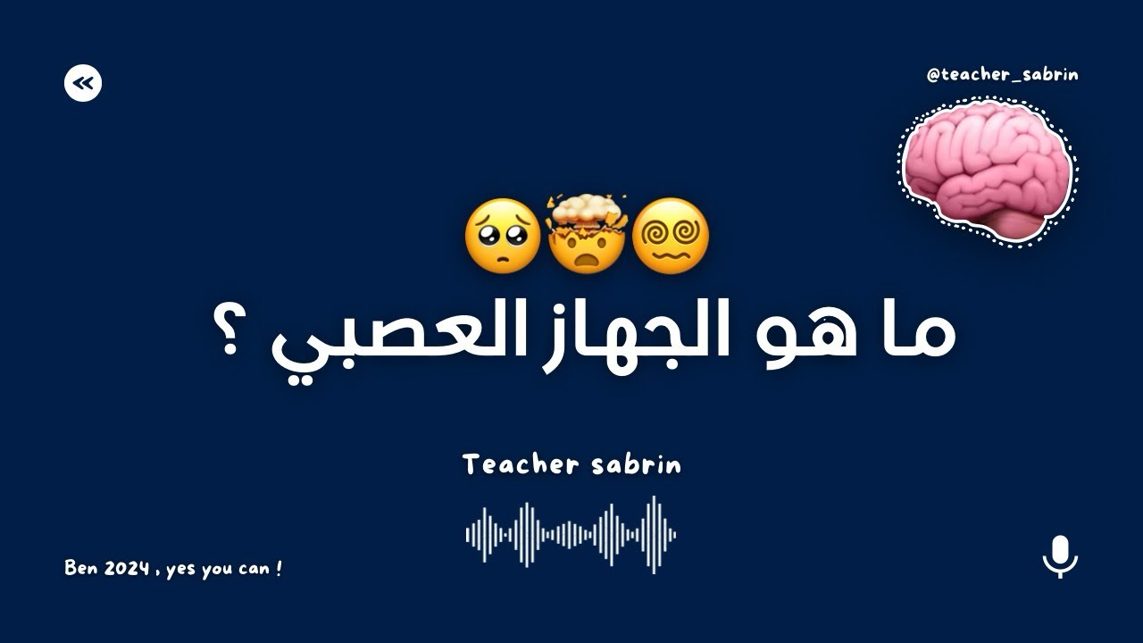 سلسلة تحضيرية للشهادة التعليم المتوسط || الجهاز العصبي || الدرس الأول || علوم الطبيعة و الحياة 🧠