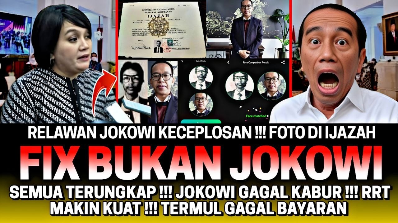 RELAWAN JOKOWI KECEPLOSAN‼️ FOTO DI IJAZAH BUKAN JOKOWI😱‼️ JOKOWI GAGAL KABUR‼️ TERMUL GAGAR BAYARAN