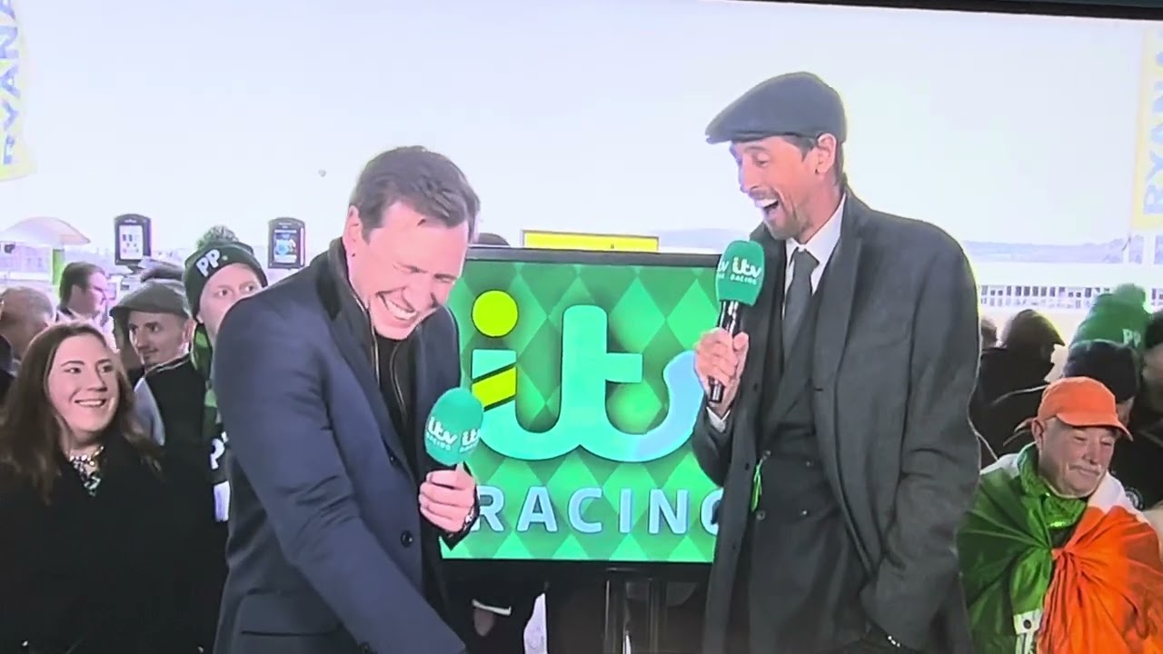 Peter Crouch with a belter live on ITV at Cheltenham 😂