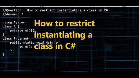 How to restrict instantiating a class from outside in C#
