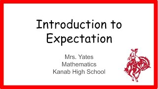 Introduction to Expectation