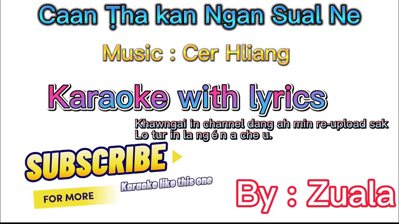 Caan Tha Ka Ngan Sual Karaoke with lyrics