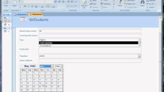 Adding Calendar controls to a form in Access 2007.avi