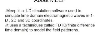 Diffraction on Meep software