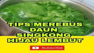 Tips merebus daun singkong agar tetap hijau lembut,cita rasa nya enak.