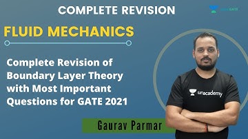 Complete Revision of  Boundary Layer With Most Important Question | GATE | Fluid Mechanics | Gaurav