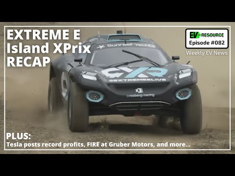 Tesla Hits Record Profits, Extreme E Island XPrix, and More... The EV Resource Podcast #82