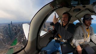 (4K) Incredible VFR Flight Next to the Chicago Skyline! (Cirrus SR20)