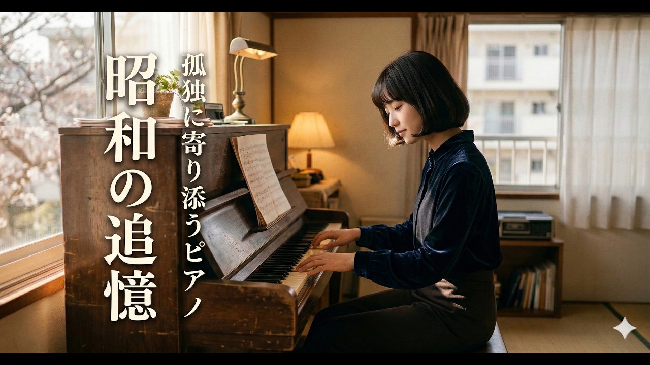 (昭和歌謡・泣きメロ) 孤独な夜のピアノ独奏曲集 | 1970年代の郷愁と追憶 | 作業用・睡眠用BGM
