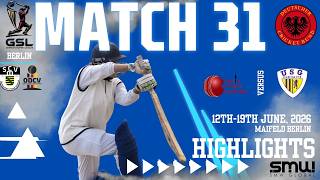 🔥 USG Chemnitz vs Berlin Cricket Academy | Full Match Highlights | Match 31| DCB-GSL T10 Berlin 2026