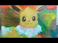 【油彩メイキング】ポケモン。イーブイを油絵で描く