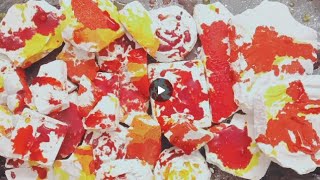 On Spot Dye Magic ✨ | Turning Plain White Chalks into Colorful Crunch |#oddlysatisfying |#sleepaid