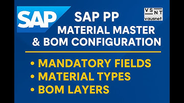 SAP PP Material Master & BOM Configuration Explained | Mandatory Fields, Material Types & BOM Layers