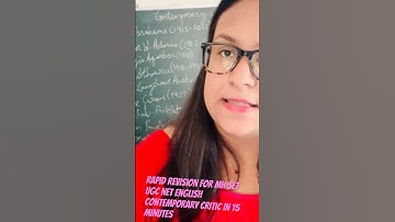 Rapid revision In 15 minutes contemporary critics #mhset2025 #englishliterature #ugcnetenglish