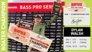 2026 Rapala BASS Pro Series | Maui Jim Clarence River, Boater Winner Interview with Dylan Walsh