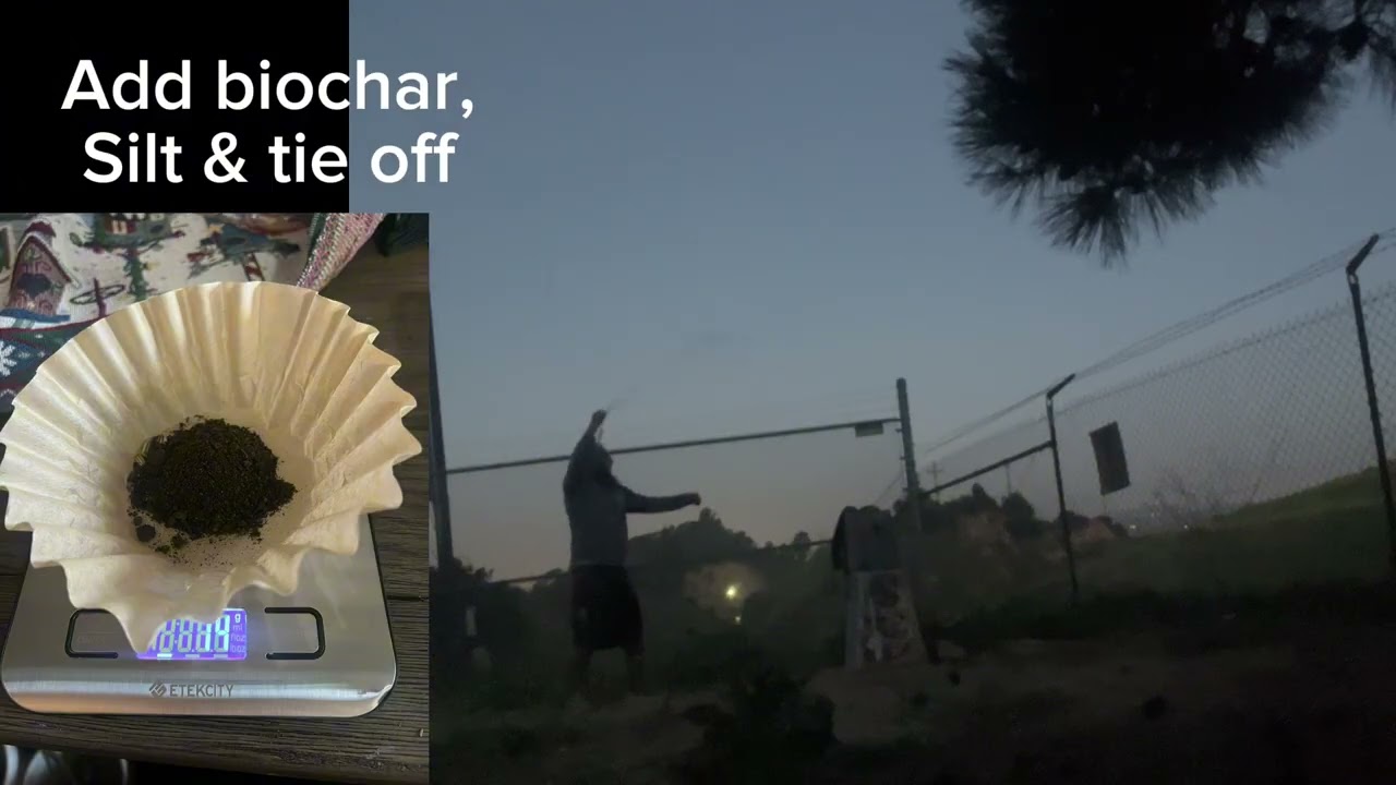 Slinging for distance with biochar/clay seed glandes