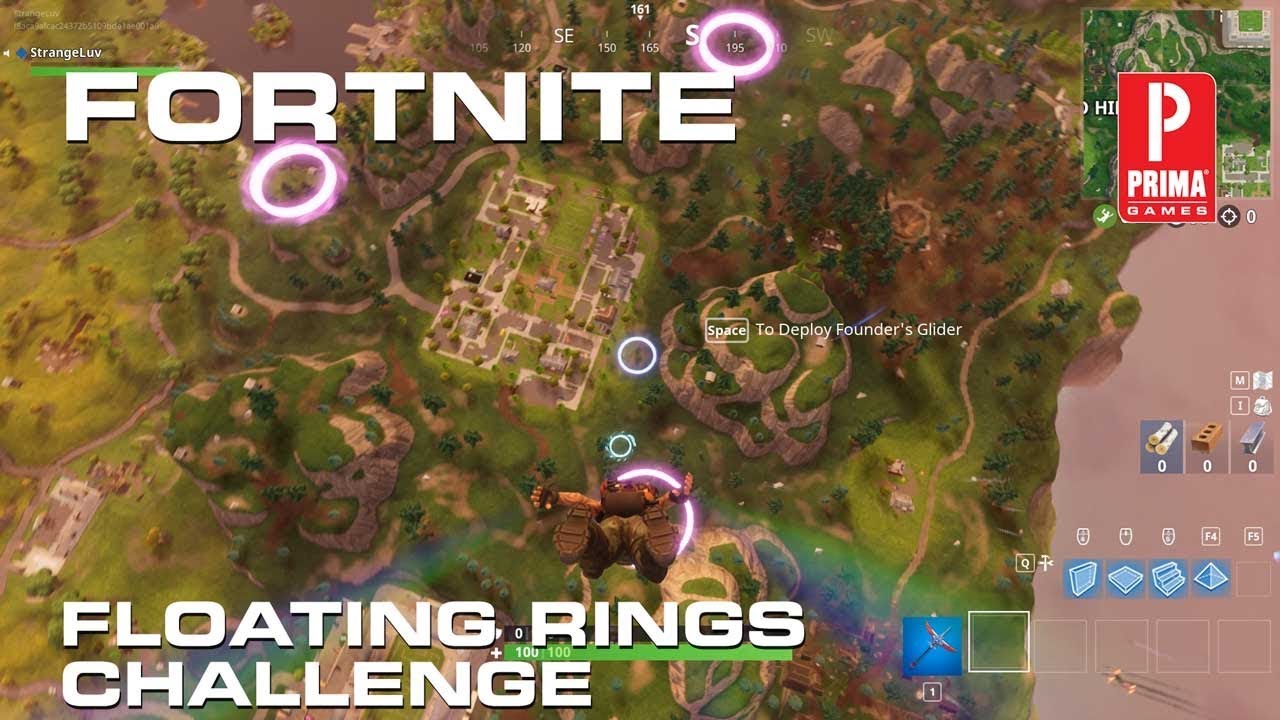 Fortnite Skydive Through Floating Rings Challenge YouTube