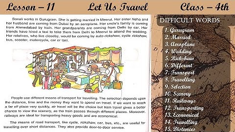 L-11 (Let us Travel) Class 4th s.st. DAV school Lesson explanation| We and our world 🌍| KLWP