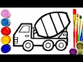 Bolalar uchun oson rasm chizish yuk mashinasi, Легкий рисунок для детей грузовик, drawing for kids
