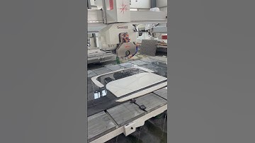5+1 axis stone bridge saw cutting machine for marble granite quartz countertop  #bridgesaw #sawblade