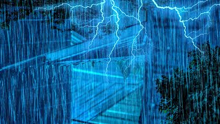 Fall Asleep in Under 6 Minutes | Heavy Rain & Thunderstorm at Night | Rain Sounds for Sleeping, ASMR