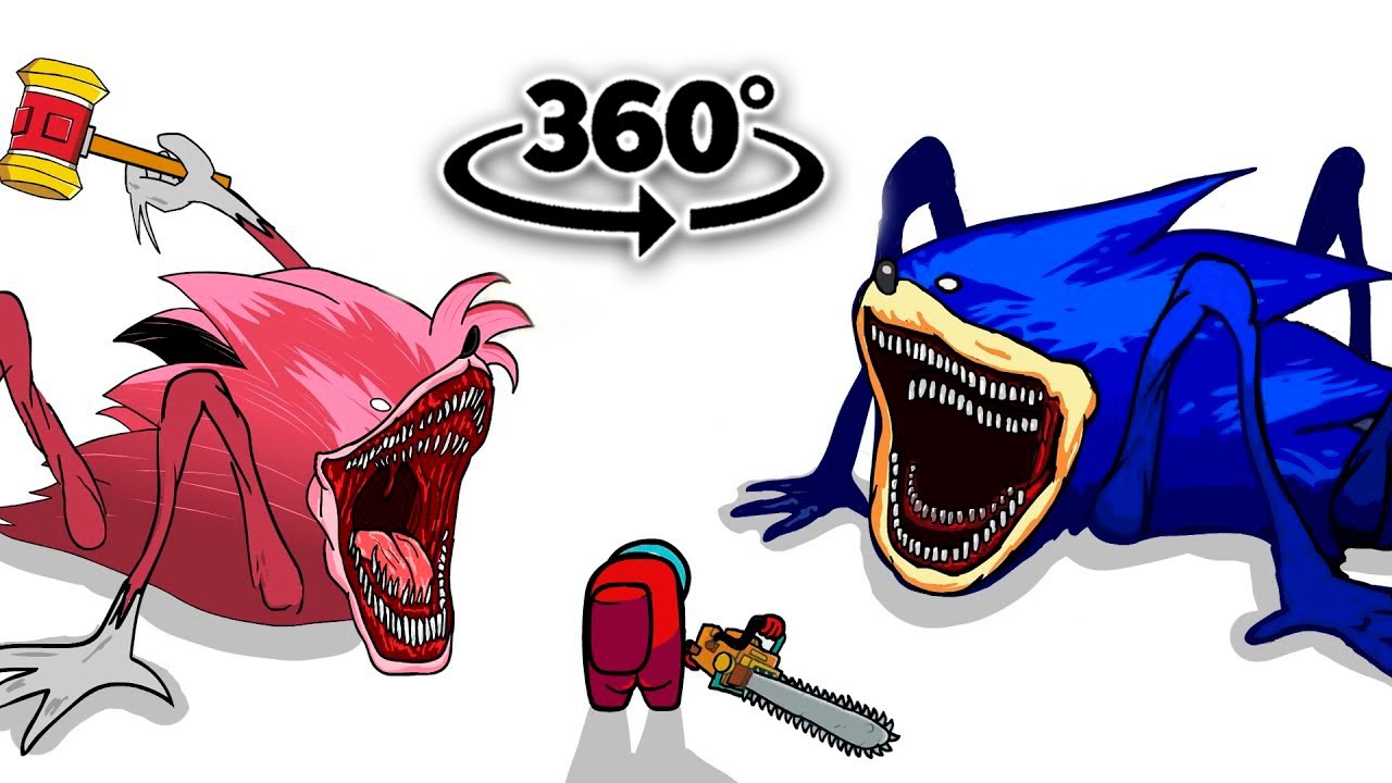 Mini Crewmate Kills SHIN SONIC TAPES Characters | Among Us 360° VR ...