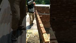 5inc brick wall dewal work| #mistri #construction #home #building #working #work #hardwork #shorts