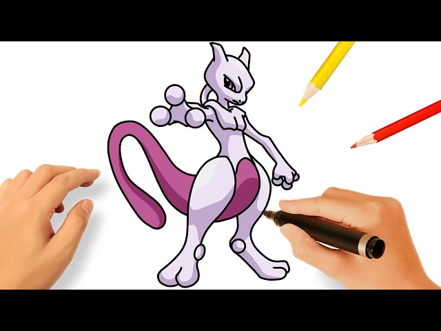 Desenho de Pokemon Go Mewtwo para colorir