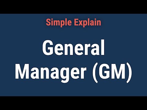 What Are The General Manager Duties