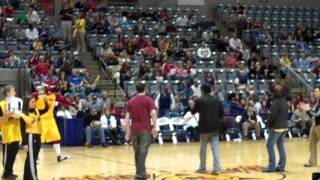 Hulk Hogan Trivia for an Xbox 360
I disgrace my pro-wrestling friends by performing less-than-perfectly in Hulk Hogan Trivia at a recent Fort Wayne Mad Ants game. I still did better than my opponent though.. Hulk Hogan Trivia for an Xbox 360