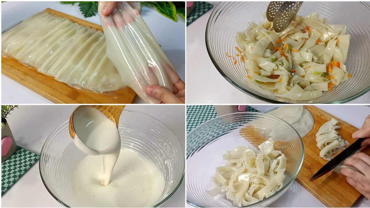 حصري‼️حضري النودلز الكوري او الاندومي بالعجينه السائله زي الشركات بالضبط بمكونين بدون تخمير أو بيض