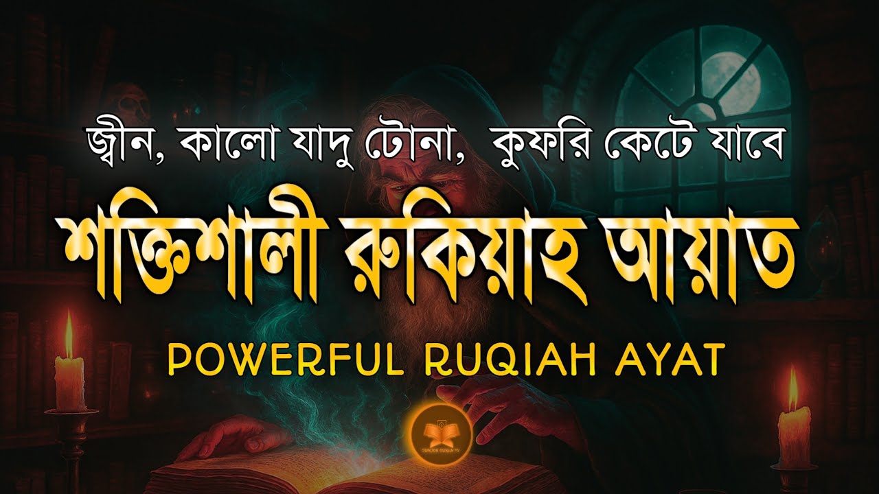 শক্তিশালী রুকাইয়া আয়াত। জ্বীন, ভূত, কালো যাদু , রোগ, দুশ্চিন্তা কেটে যাবে - POWERFUL RUQYAH AYAT |