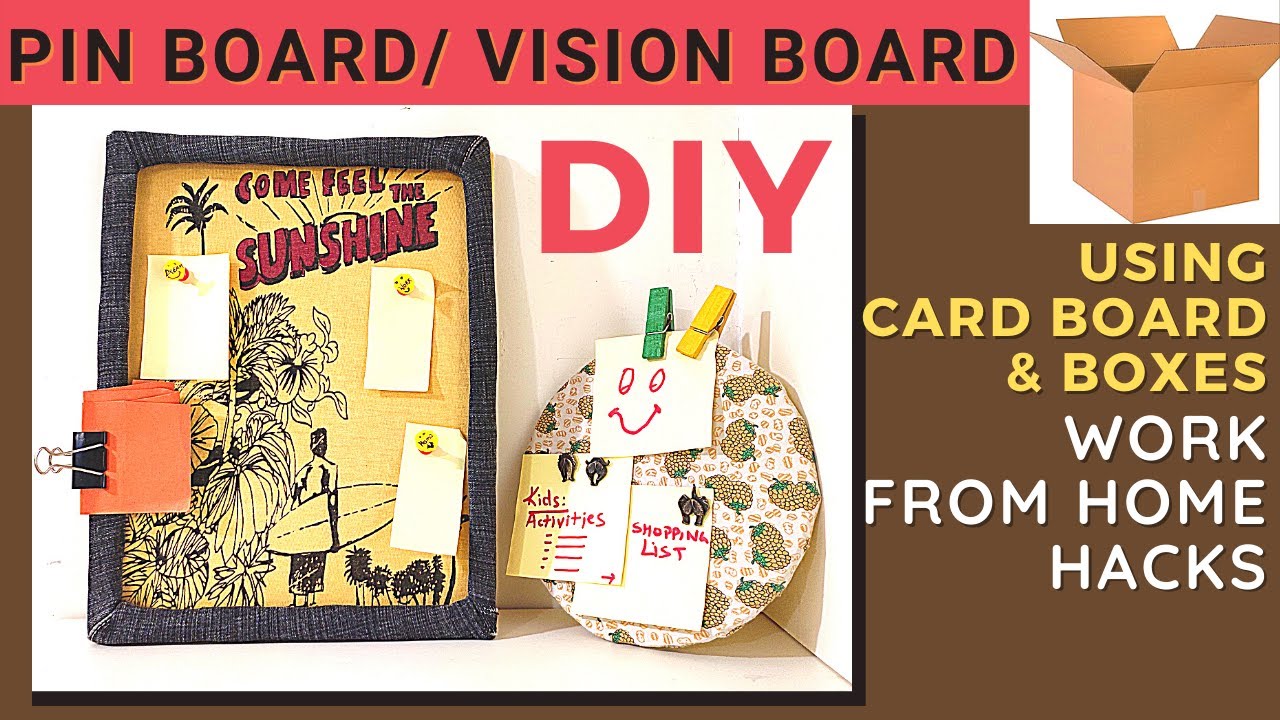how to make a vision board| vision board 2020| home office setup india| diy pins|work from home 2020