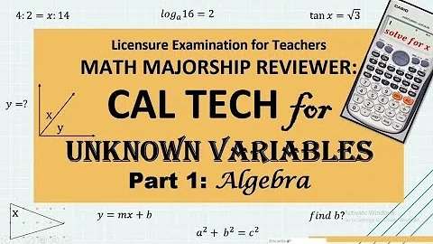 Math Majorship • CALCULATOR TECHNIQUE • PART 1 (Algebra - Solve for x) #learnthebasic