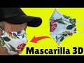 Tapabocas 3D /Diy mascarillas para la boca/Barbijo fácil con patrón