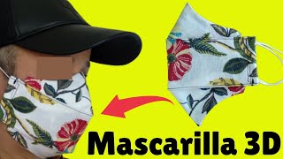 Tapabocas 3D /Diy mascarillas para la boca/Barbijo fácil con patrón