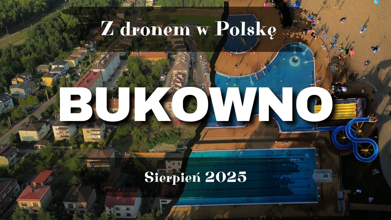 Bukowno z lotu ptaka: Miasto, kompleks MOSiR i Dolina Sztoły [4K]