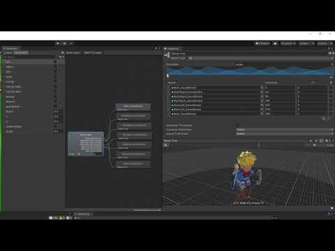 [Unity] Testing the animation of moving up, down, left and right in BlendTree.