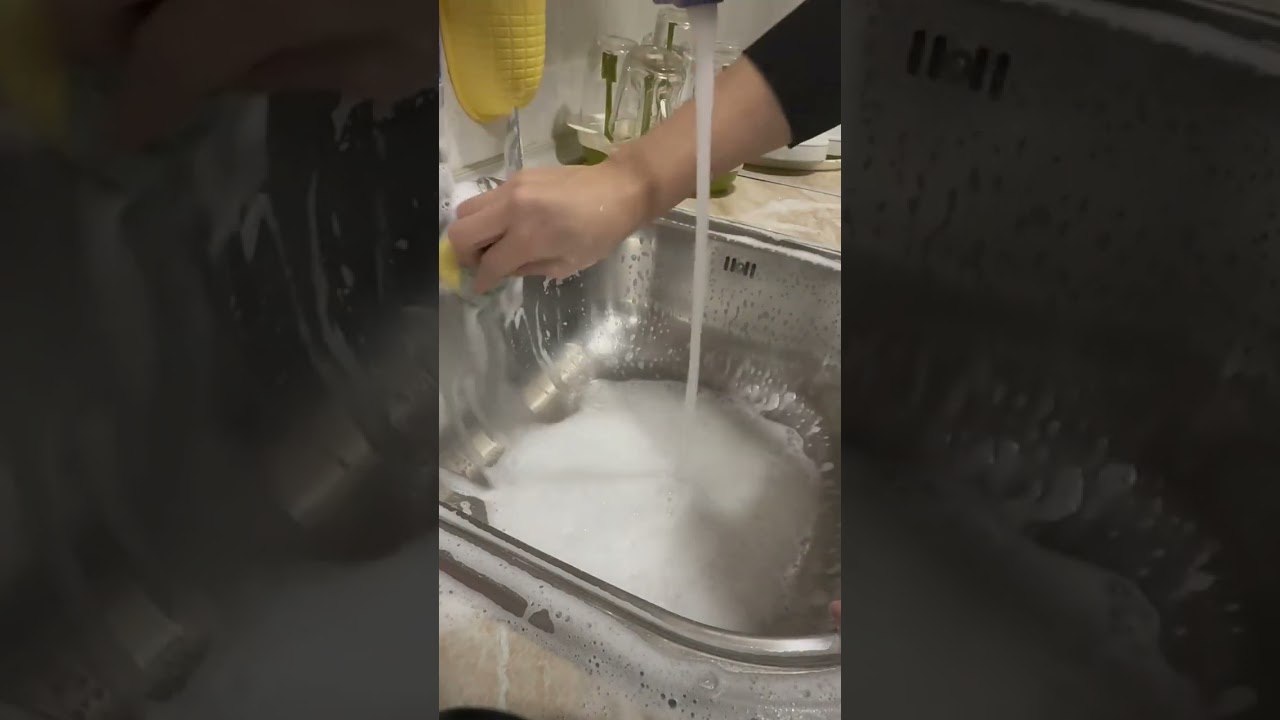 SATISFYING DISH WASHING ASMR ✨ Kitchen Sink Reset 4K